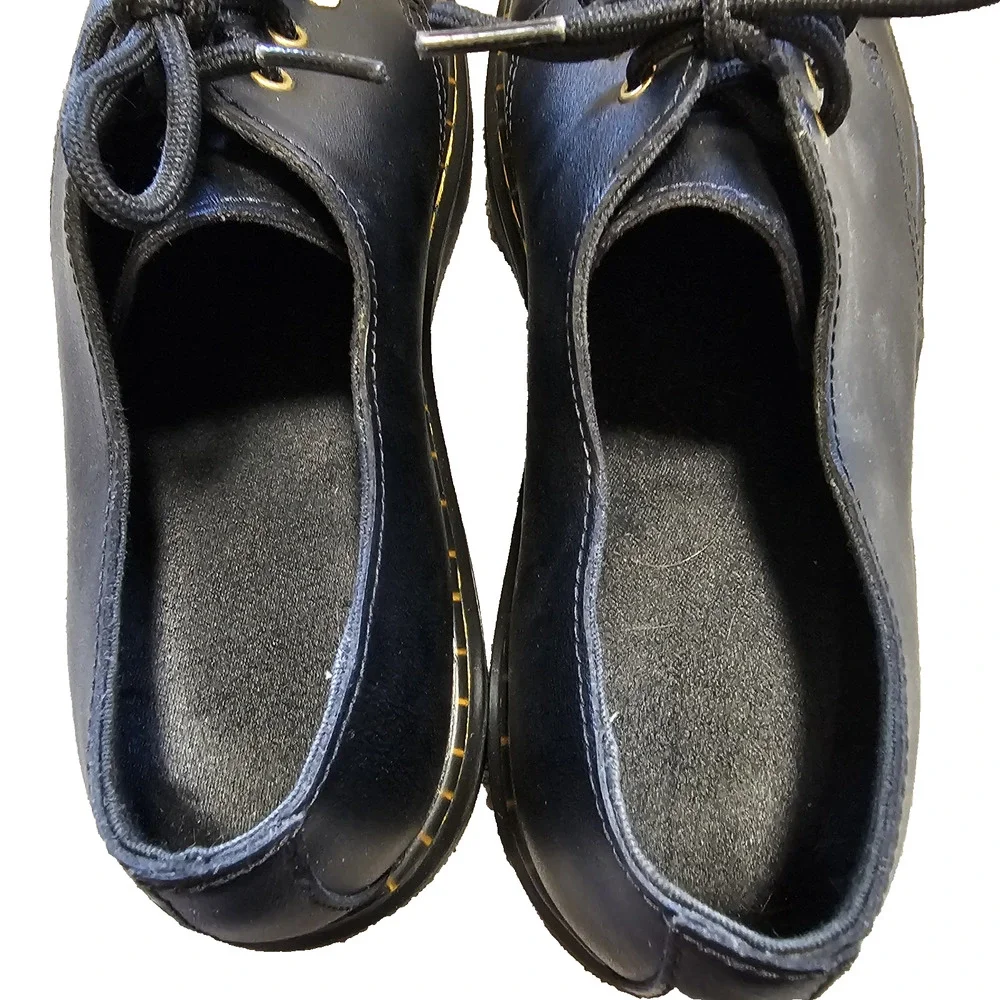 Docs Dr Martens Black Leather Zavalalo Oxfords Lace Up Shoes Mens 8 Womens 9